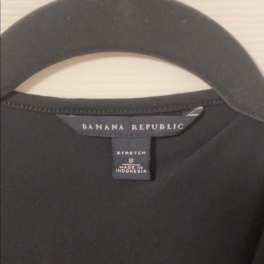 Black wrap long sleeve dress by Banana Republic